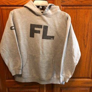 Quicksilver Gray Hoodie "Board Riders Club" Size JR M
